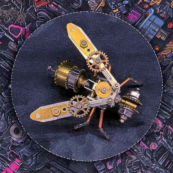 Mechanical Bee Model Insect 3D Steampunk Metal Puzzle Kits,Arts and Crafts Making Metal Building Kit,DIY Projects Building,Cool Birthday Gift,(Mechanical Bee A)