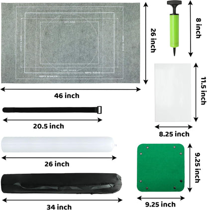 Portable Puzzle Mat Roll Up - with 9 Glue Sheets, Sorting Trays, Hand Pump, Inflatable Tube, and Storage Bag - Perfect for Kids and Adults (Gray, 1500pcs)