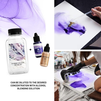 Metallic Alcohol Ink Set - Silver, Bronze, Gold Alcohol Ink - 3 pcs 0.51 fl oz (15 ml) Each