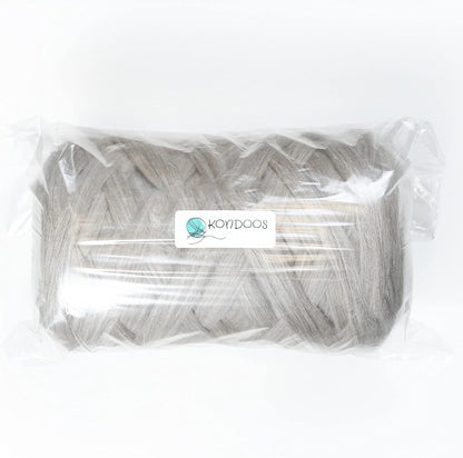 Chunky arm Yarn 8 lb XXL Natural Color un-Dyed Wool roving arm Knit Projects Spinning Felting Blankets and Tapestry (Gray 8 lb)
