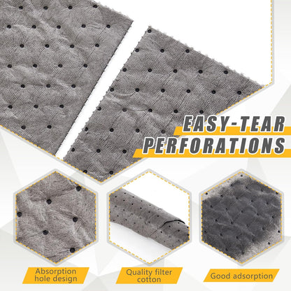 30" W x 150' l Oil Absorbent Mat Roll Oil Pads Absorbs up to 40.2 Gallons Heavyweight Mat Roll for Protecting Home Garage Basement