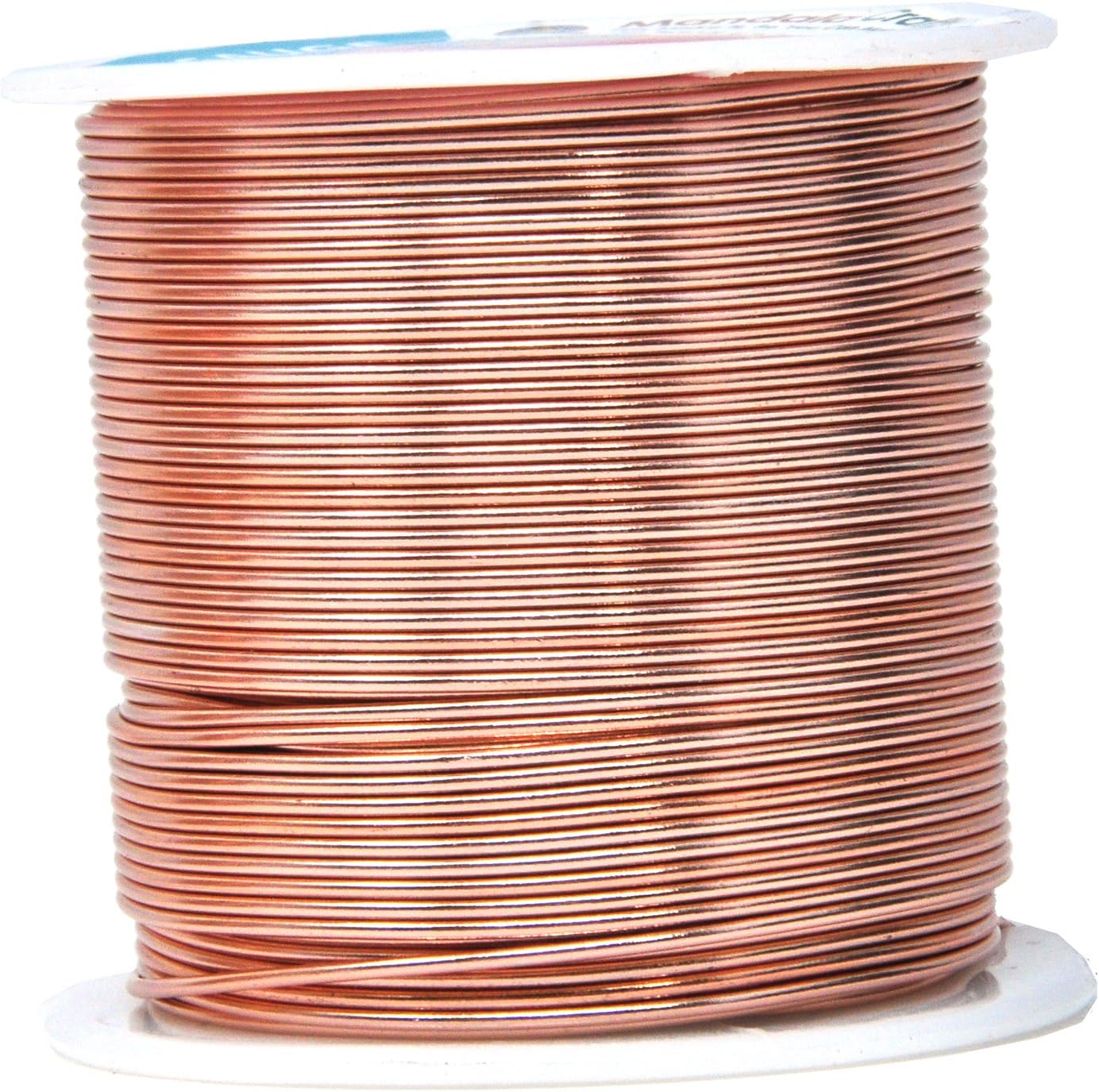 Mandala Crafts 18 Gauge Anodized Aluminum Craft Wire for Jewelry Making - 450 FT Colored Flexible Silver Copper Tone Wire - Bendable for Bonsai Armature Crafting Sculpting - Crafty Corner