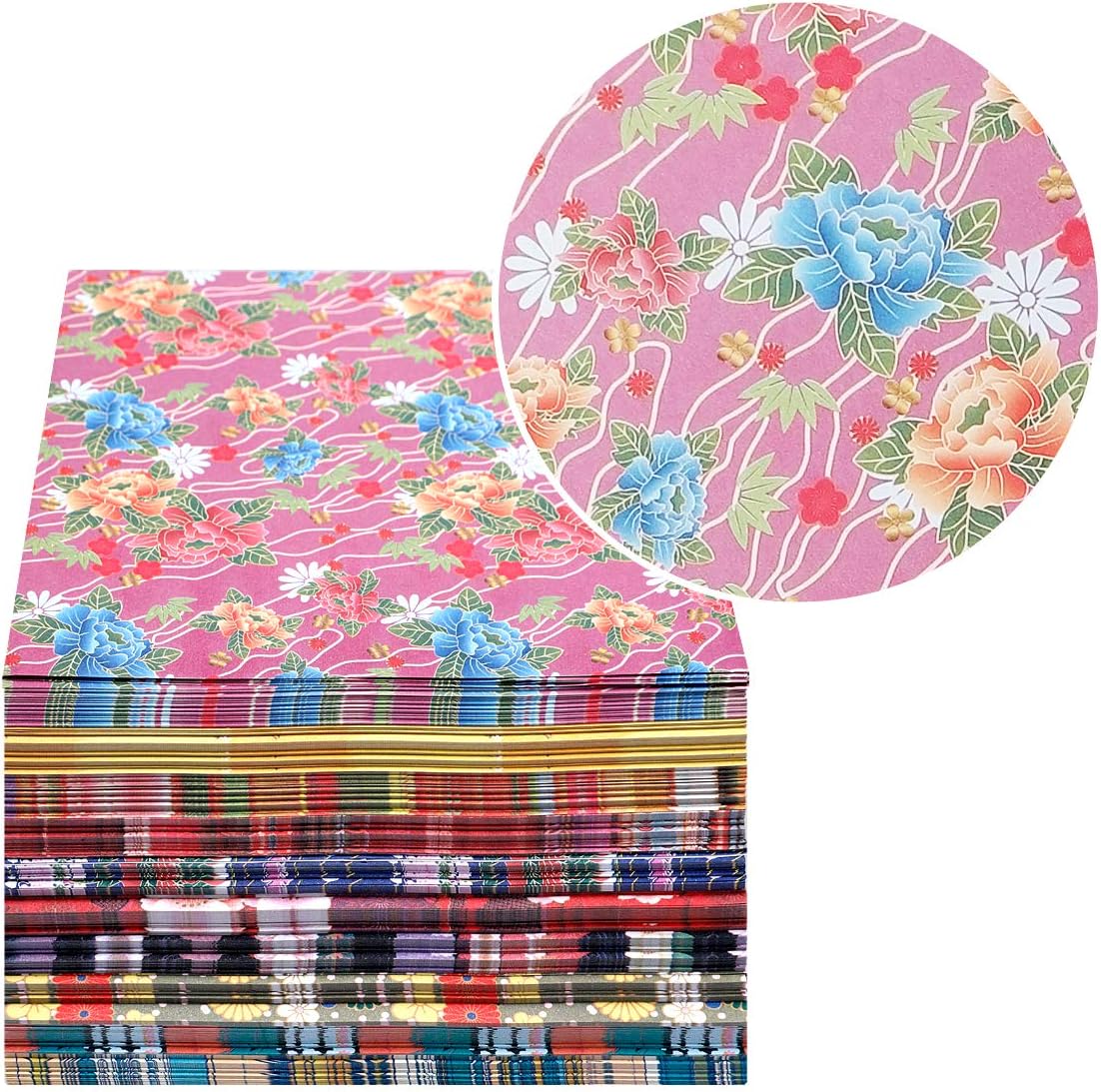 Japanese Washi Origami Paper 500 Sheets, 10 Vivid Colors, Colors Make Colorful and Easy Origami,6 Inch Square Sheet, for Kids & Adults, Papers, Arts and Crafts Projects (E-Book Included) - Crafty Corner
