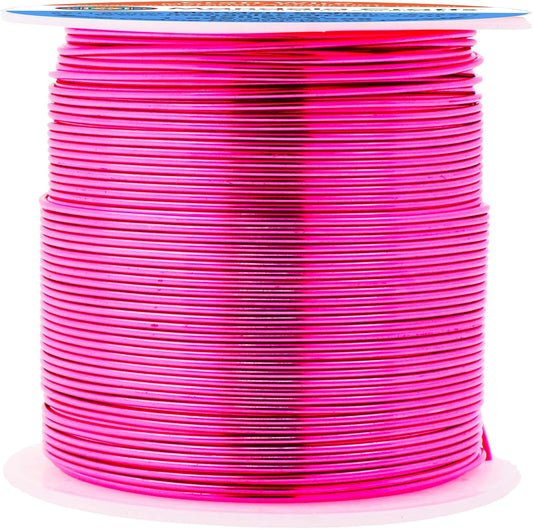 Mandala Crafts 20 Gauge Anodized Aluminum Craft Wire for Jewelry Making - 100 FT Colored Flexible Hot Pink Wire - Bendable for Bonsai Armature Crafting Sculpting - Crafty Corner