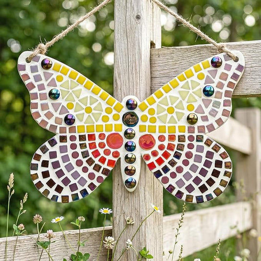 Artspac Iridescent Glass Mosaic Tiles for Crafts, 150g Round Mosaic Glass Pieces,DIY Mosaic Making Supplies for Beginners