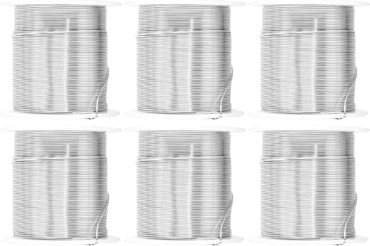 Mandala Crafts 22 Gauge Anodized Aluminum Craft Wire for Jewelry Making - 450 FT Colored Flexible Silver Combo Wire - Bendable for Bonsai Armature Crafting Sculpting - Crafty Corner