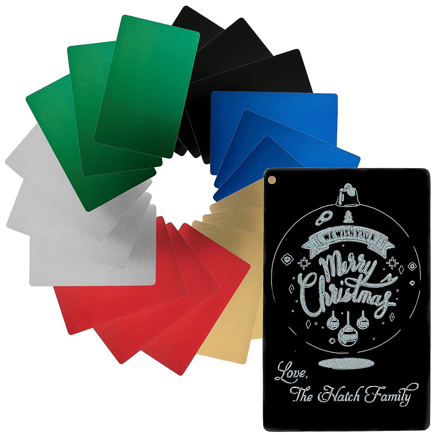 Metal Engraving Blanks for Etching w/Silhouette Cameo 4 Pro Plus, Brother Scan and Cut, Maker, Explore Air 2 or Laser Engraving Blanks - Anodized Aluminum Sheet Metal & Plates for Crafting- 18 Pack