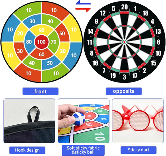 29 Inches Dart Board for Kids,Kids Large Dart Board with Sticky Balls and Darts,Indoor/Outdoor Sport Party Fun Games Toys Birthday Gifts for 3 4 5 6 7 8 9 10 11 12+Year Old Boys Girl