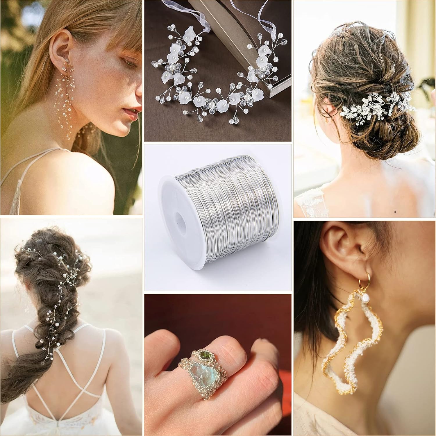 328 Feet 28 Gauge Craft Wire - Silver Plated Thin Brass Wire, Soft Metal, Bulk for Jewelry Making - Crafty Corner