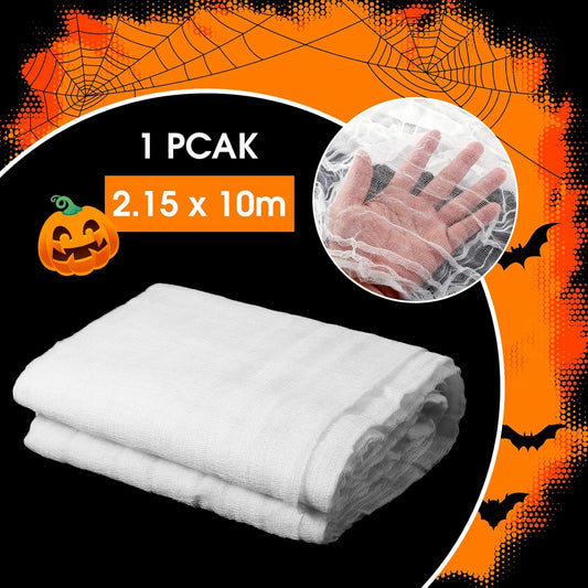 Boao Halloween Cheese cloth 85 x 394 Inch White Cheesecloth Roll for Crafts Large Cotton Muslin Gauze Fabric for Halloween Outdoor & Indoor Spooky Decoration