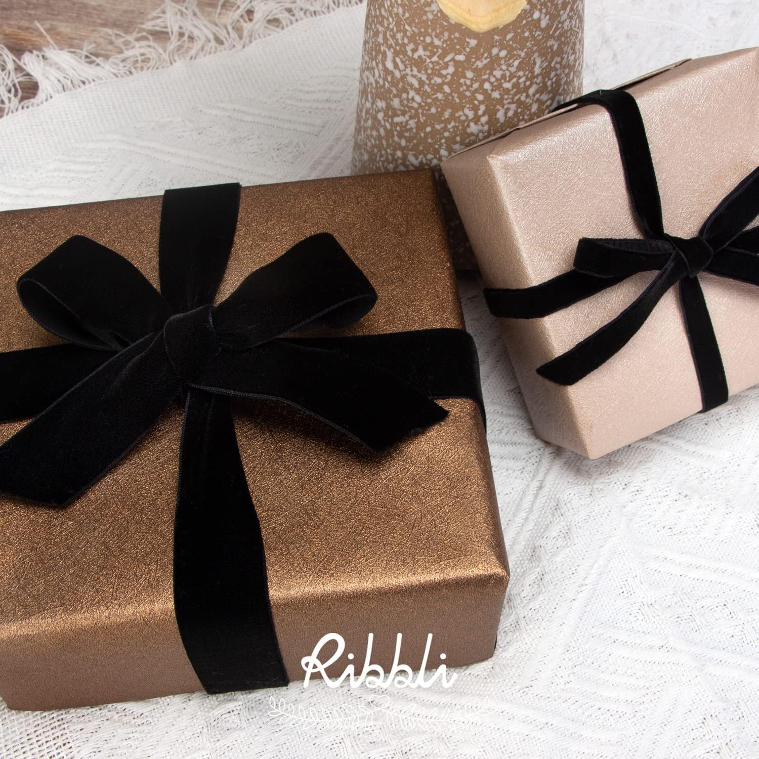 Ribbli Polyester Black Velvet Ribbon,1Inch,10-Yard Spool,Use for Choker,Gift Wrapping,Floral Bouquets, Boutonnieres - Crafty Corner