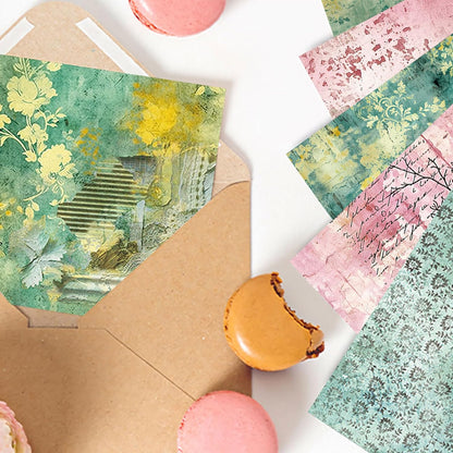 Scrapbook Paper 12x12 inch, 24 Sheets DIY Origami Decorative Craft, Double sided printing, Photo Album Decor Wooden-free Paper for Gift Wrapping Card Making Collage Album Decorative (Green)
