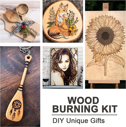 116pcs Wood Burning Kit, Professional Wood Burning Tool with Soldering, DIY Creative Tools Adjustable Temperature 220~480℃ Wood Burner Soldering Pen for Embossing/Carving/Soldering & Pyrography - Crafty Corner