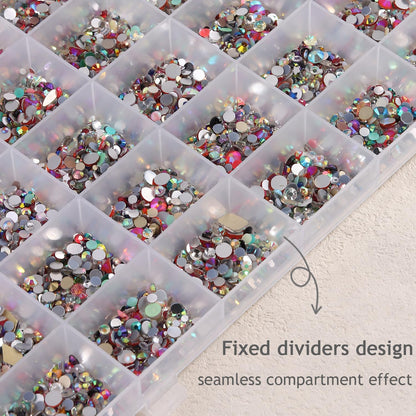 42 Grids Clear Large Plastic Organizer Box With Dividers, Bead Organizers And Storage Compartment Container For Nail Accessories/Jewelry/Craft/Screw/Small Parts/Diamond Painting Art Tools