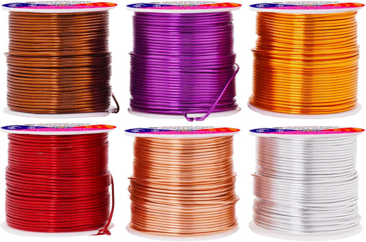 Mandala Crafts 16 Gauge Anodized Aluminum Craft Wire for Jewelry Making – 390 FT Colored Flexible Silver Copper Purple Gold Brown Red Wire - Bendable for Bonsai Armature Crafting Sculpting - Crafty Corner