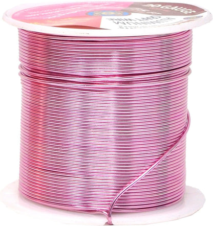 Mandala Crafts 20 Gauge Anodized Aluminum Craft Wire for Jewelry Making - 450 FT Colored Flexible Silver Copper True Blue Pink Ice Blue Green Wire - Bendable for Bonsai Armature Crafting Sculpting - Crafty Corner