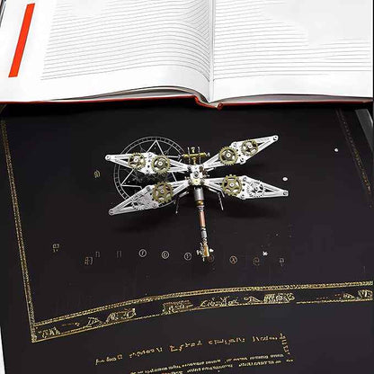 Mechanical Metal DIY 3D Dragonfly Model Insect Brass Puzzle Steampunk Electric Mechanical, Assembly DIY Gift Craft Hobby for Men (Dragonfly B)