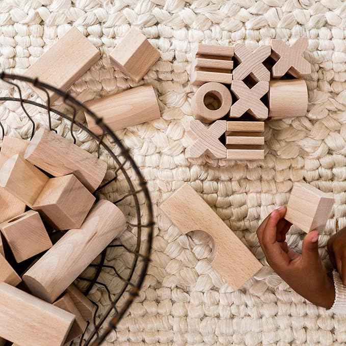 HABA Extra Large Wooden Building Blocks 102 Piece Set: Open-Ended Stacking Toys, Toddler Blocks, and Wooden Toys Made in Germany for 1 Year & Up