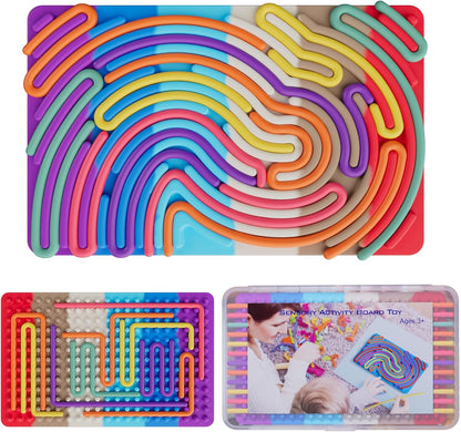 Sensory Fidget Toys for Kids Toddler Boys ,Sensory Activity Board for Stress Anxiety Autistic ADHD, Calm Down Travel Airplane Essentials Toy for 3+ Year Old, Stuffers Gifts for Teens Girls