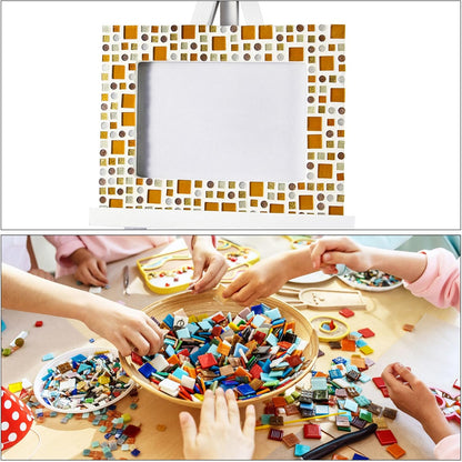 MECCANIXITY 2 Pcs Stained Glass Sheet Mosaic Tile 7.9 Inch x 5.9 Inch Pale Blue Stained Glass Sheets for Crafts DIY Art Project