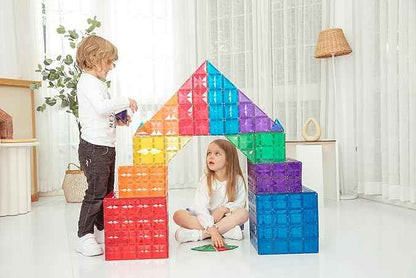162PCS Premium Magnetic Tiles Set | STEM-Authenticated Magnetic Building Blocks | Educational Construction Toy for Kids Ages 3–8 (Boys & Girls)