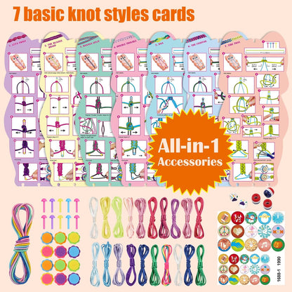 FUNiOi Bracelet Making Kit for Girls 8-10 12 Year Old - DIY Friendship Bracelets Crafts Toys for Kids Ages 6, 7+, Cool Birthday Gift Idea - Cute Squirrel Appearance Bracelet String Maker