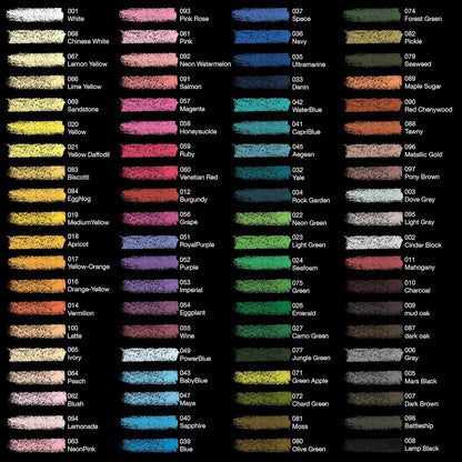 COLOUR BLOCK Soft Pastels for Artists - 80 Colors Square Chalk Soft Pastels Art Set in CARBON Box - Vibrant Pigments Art Kit for Painting, Drawing, Sketching, Hobbyists, Students and Kids