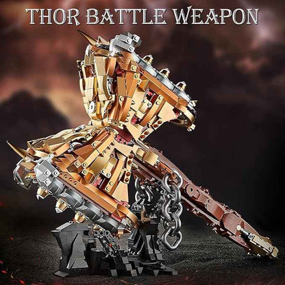 Finger Rock Thor Battle Hammer Building Blocks Set for Adults, Legendary Hammer Building Kit with a Base for Display, 1388 PCS Classic Toy Weapon Model Collection Gifts for Teens 14+