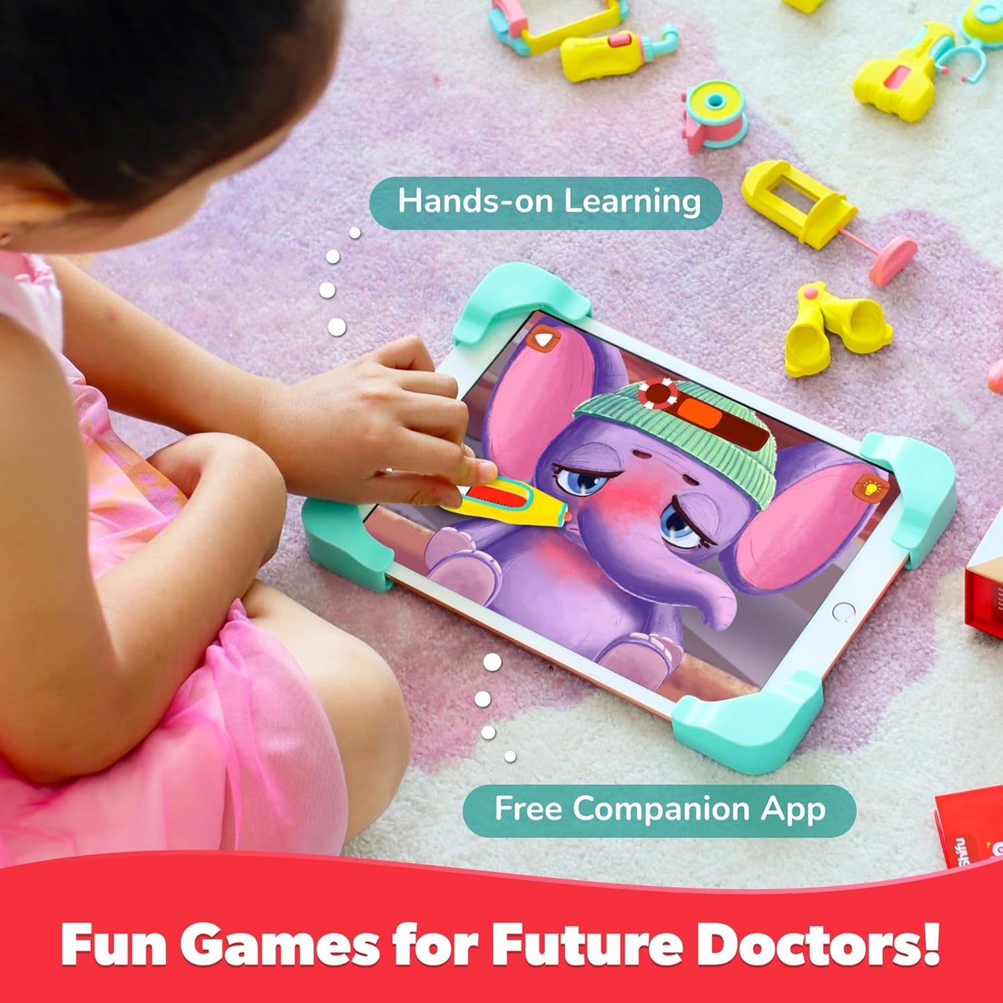 PlayShifu Doctor Kit for Kids – Tacto Doctor | Tech-Powered Pretend Playset with 12 Tools & 3 Games | STEM Learning Toy for Ages 4–10 | Roleplay Gift for Boys & Girls | Tablet Not Included