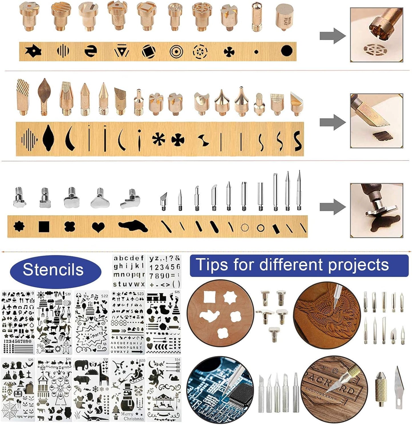 112PCS Calegency Wood Burning Kit-Wood Burning Tool Set with Digital LCD Display Pyrography Pen Adjustable Temperature and Embossing/Carving/Soldering/Engraving Tips for Wooden Crafts - Crafty Corner