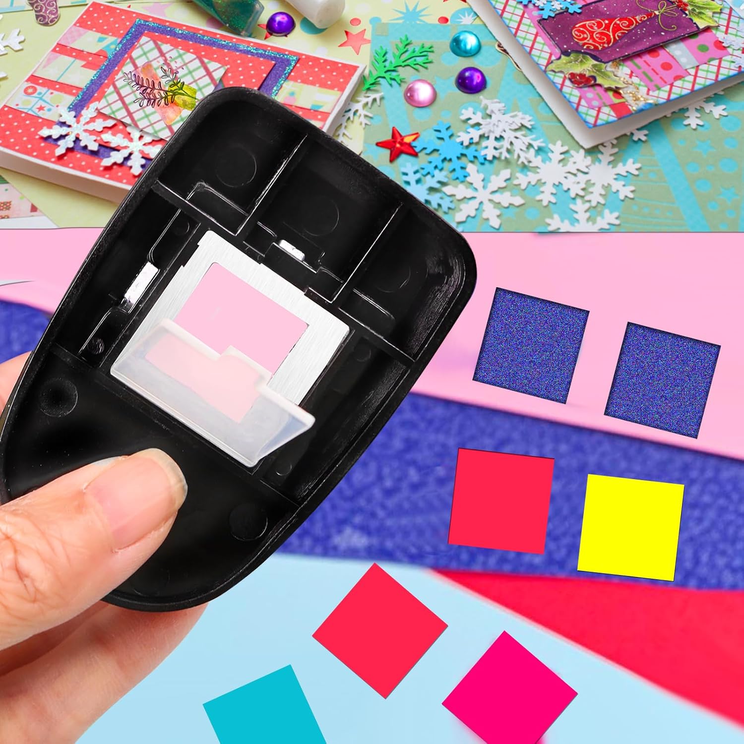 Square Punches for Paper Crafts 0.7 inch Square Hole Punch Squares Paper Punches for Crafting SquarePunch Cutter Squares Shape Hole Puncher for Scrapbooking Card Making DIY Project - Crafty Corner