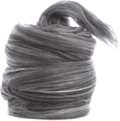 Desert Breeze Distributing – 100% Natural Merino Wool Roving, Wool for Spinning, Tapestry Yarn, Needle Felting, Wet Felting, Big Yarn Roving, 19 Micron, 70mm Staple Length, 8 OZ Size, Color Orca