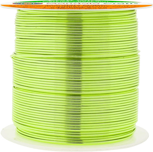 Mandala Crafts 22 Gauge Anodized Aluminum Craft Wire for Jewelry Making - 100 FT Colored Flexible Light Green Wire - Bendable for Bonsai Armature Crafting Sculpting - Crafty Corner