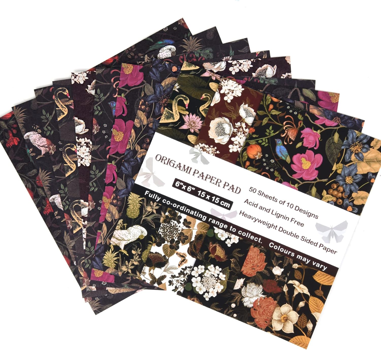 Origami Paper Kit 50 Sheets 6 Inch Square Double Sided Color 10 Vivid Colors for Hand Crafts Origami Paper Arts Creativity. Retro Style - Crafty Corner