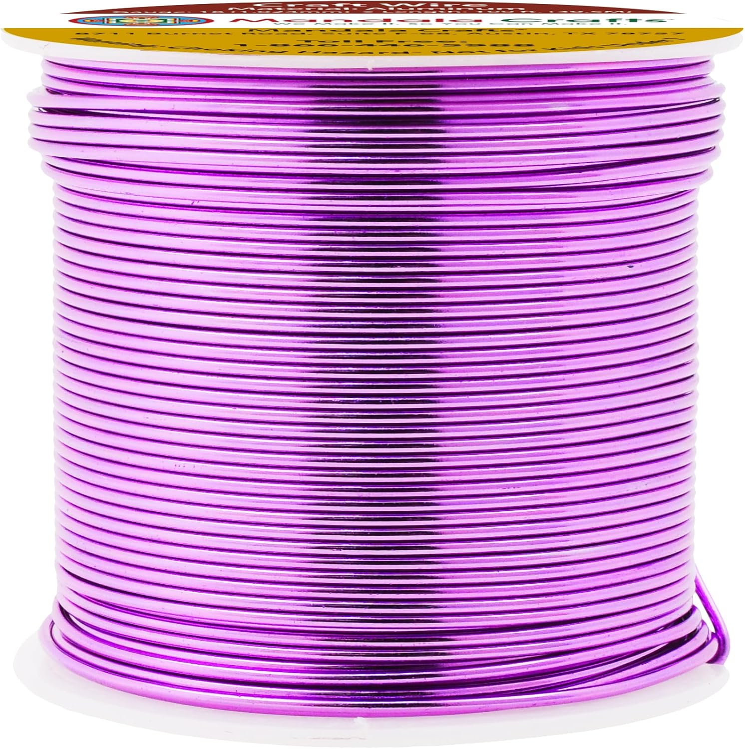 Mandala Crafts 18 Gauge Anodized Aluminum Craft Wire for Jewelry Making - 100 FT Colored Flexible Violet Wire - Bendable for Bonsai Armature Crafting Sculpting - Crafty Corner