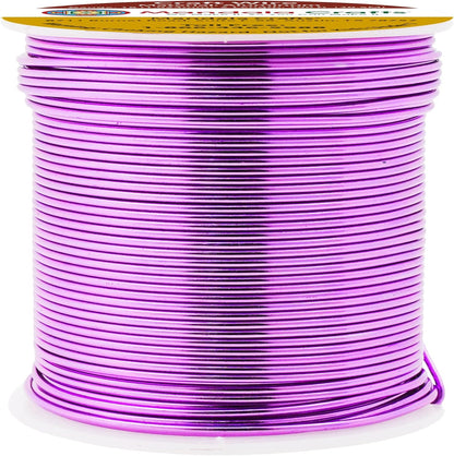 Mandala Crafts 18 Gauge Anodized Aluminum Craft Wire for Jewelry Making - 100 FT Colored Flexible Violet Wire - Bendable for Bonsai Armature Crafting Sculpting - Crafty Corner