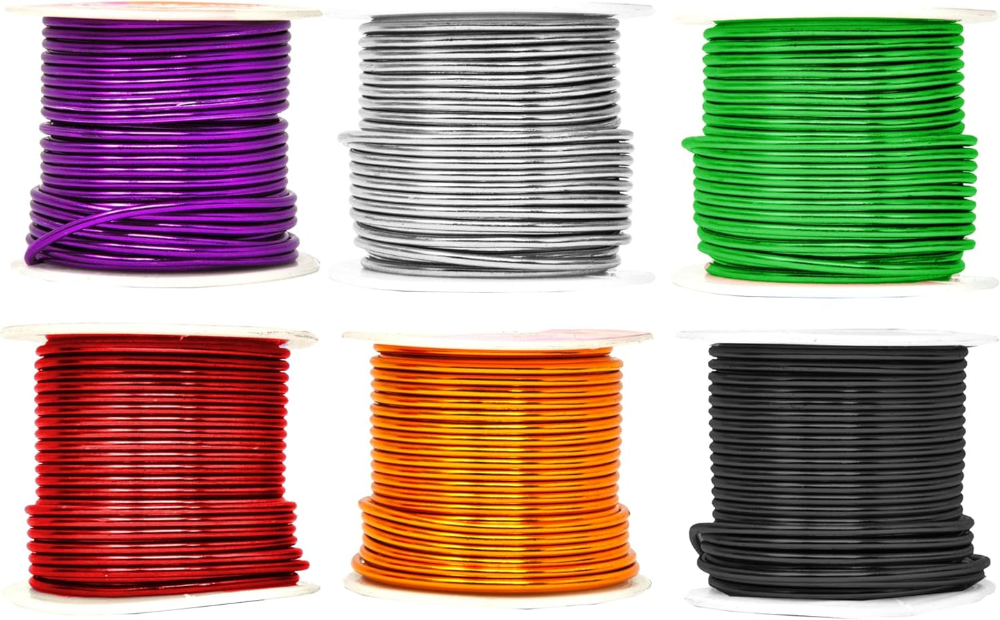 Mandala Crafts 12 Gauge Anodized Aluminum Craft Wire for Jewelry Making - 276 FT Colored Flexible Silver Black Gold Purple Red Kelly Green Wire - Bendable for Bonsai Armature Crafting Sculpting - Crafty Corner