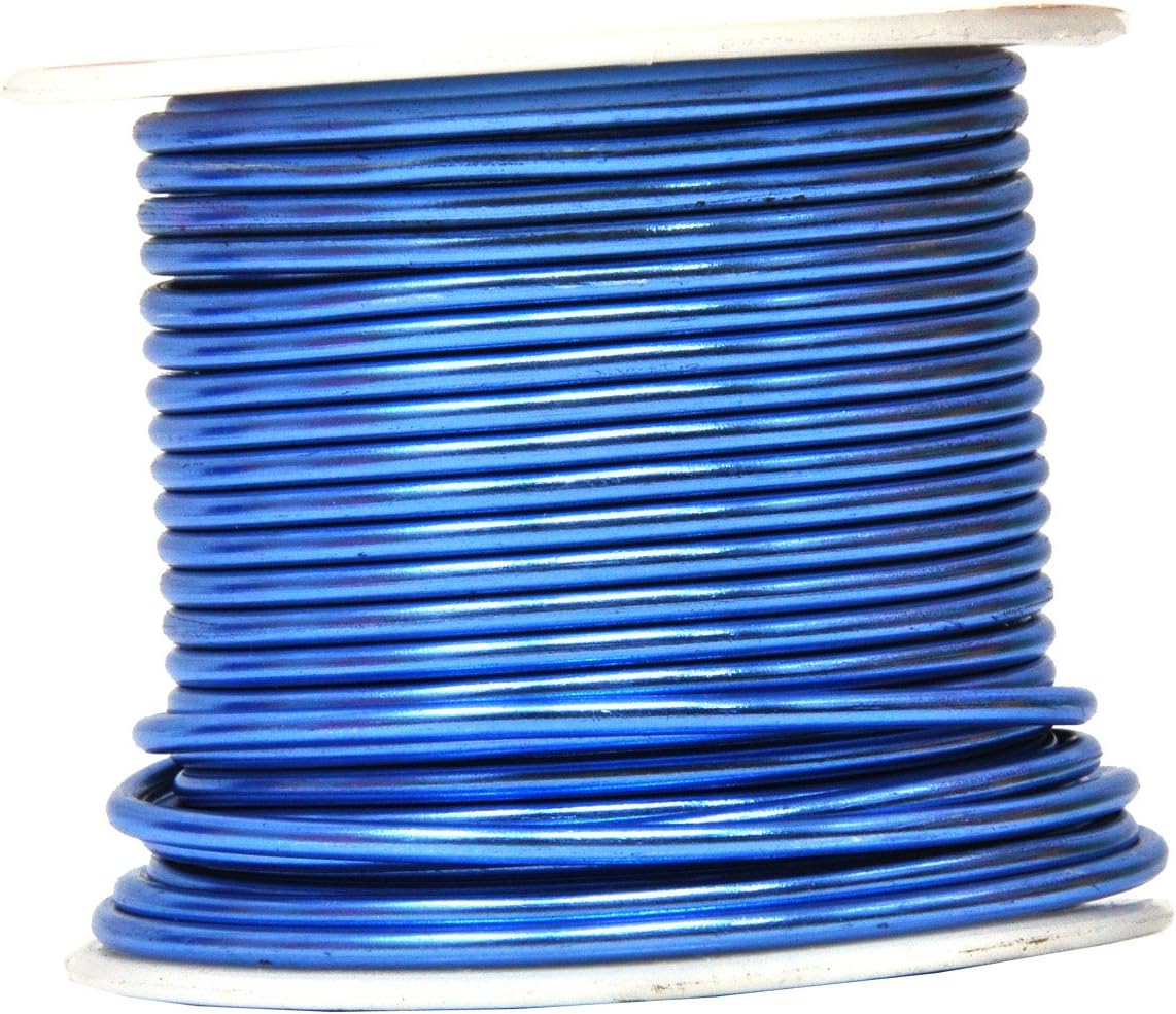 Mandala Crafts 12 Gauge Anodized Aluminum Craft Wire for Jewelry Making - 276 FT Colored Flexible Silver Copper Black Pink Ice Blue Red Wire - Bendable for Bonsai Armature Crafting Sculpting - Crafty Corner