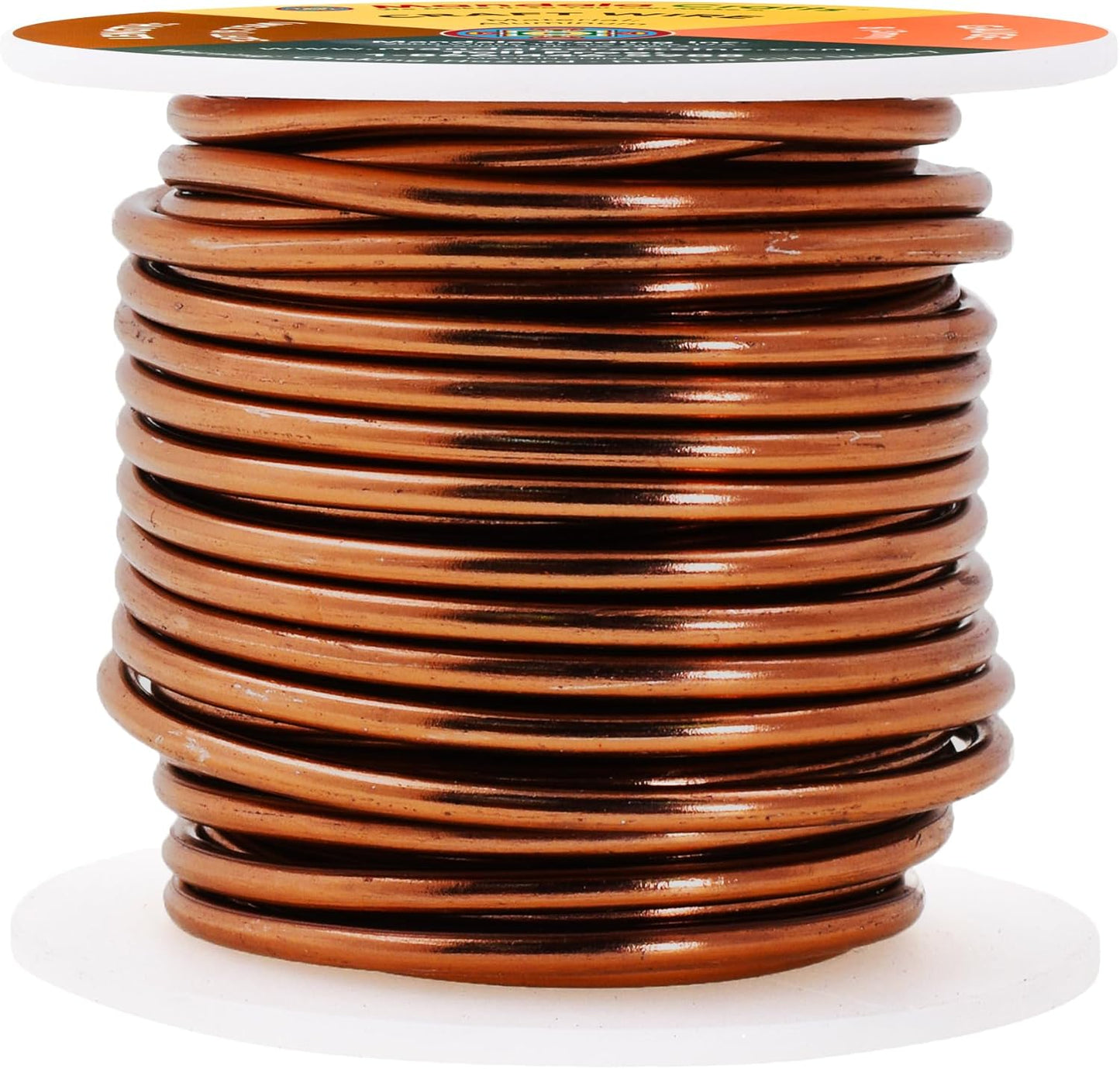 Mandala Crafts 8 Gauge Anodized Aluminum Craft Wire for Jewelry Making - 32 FT Colored Flexible Brown Wire - Bendable for Bonsai Armature Crafting Sculpting - Crafty Corner
