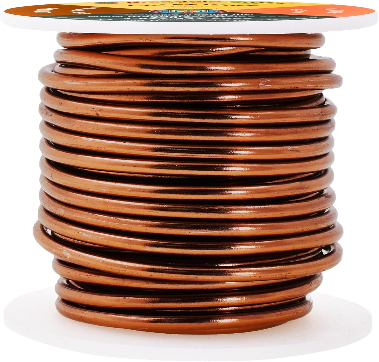 Mandala Crafts 8 Gauge Anodized Aluminum Craft Wire for Jewelry Making - 32 FT Colored Flexible Brown Wire - Bendable for Bonsai Armature Crafting Sculpting - Crafty Corner
