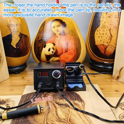 Wood Burning Tool, Wood Burner kit Pen 25~750℃, Wood Burning kit with Digital Thermometer Temperature Adjustable Temperature, 2 pyrographic Wood Burning pens, 30 Wood Burning Pen Tips - Crafty Corner