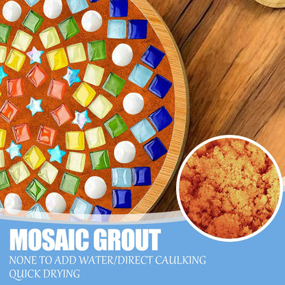 Mosaic Crystal Grout, Mosaics Tile Tools, Mosaic Tile Accessories – Essential for Handmade Grouting and Perfect for DIY Craft Projects (Orange Red, 8.8oz)