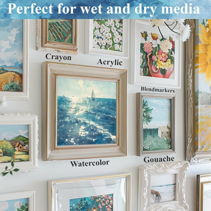 Watercolor Paper Pad, Watercolor Pad 9x12”, 300 GSM/ 140 lb Water Color Paper, 16 Sheets Cold Press - Painting, Drawing & Art Supplies for Adults & Kids, Watercolor Sketchbook for Wet & Dry Media.