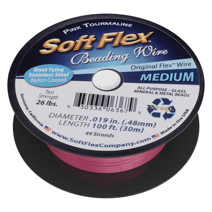 Soft Flex 49 Strand Beading Wire - Medium 0.19 Diameter - 100 Feet Nylon Design Wire - Crafty Corner