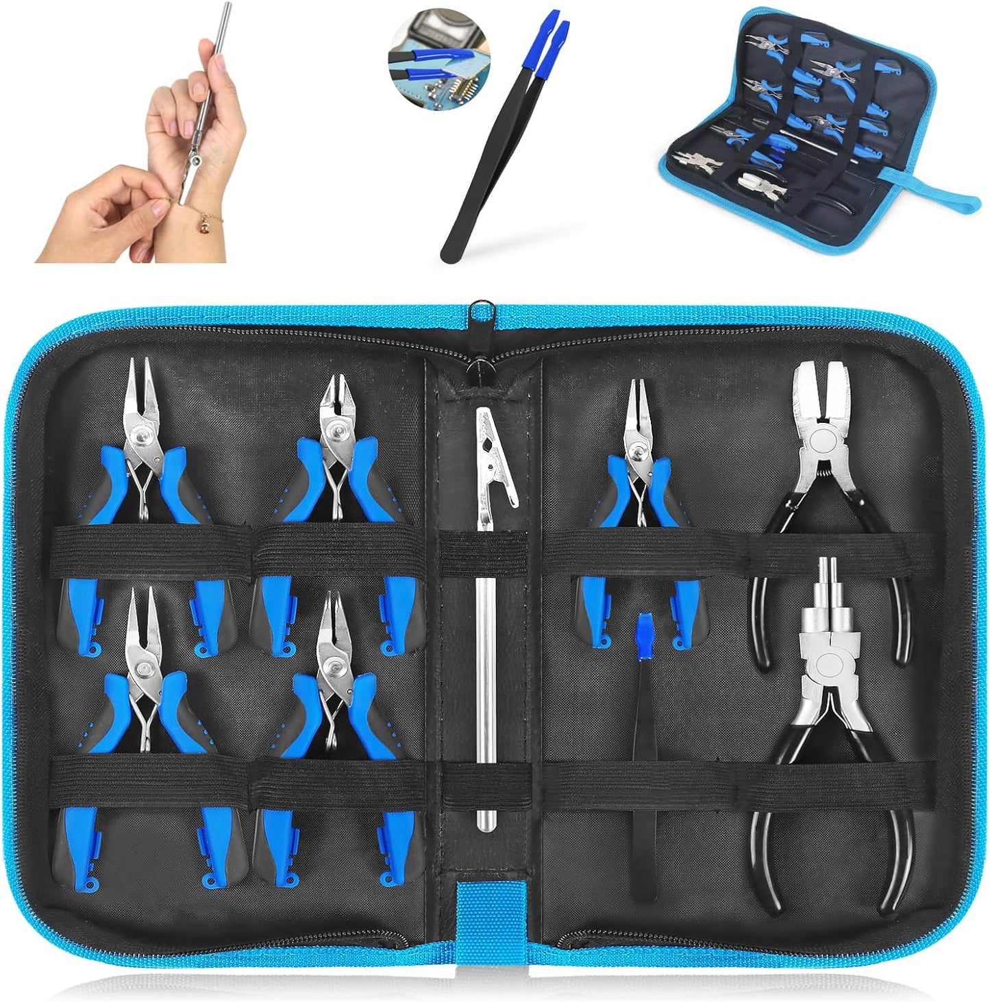 Toolour Jewelry Pliers Set Jeweler Making Tools Kit,Mini Craft Pliers Tool for Adults Beginner,Jewelry Making Supplies DIY Beading Hobby Crafting Wrapping Crimping Cutting Repair - Crafty Corner