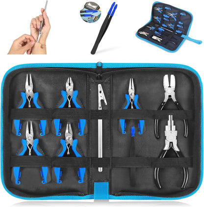 Toolour Jewelry Pliers Set Jeweler Making Tools Kit,Mini Craft Pliers Tool for Adults Beginner,Jewelry Making Supplies DIY Beading Hobby Crafting Wrapping Crimping Cutting Repair - Crafty Corner