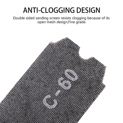 SCOTTCHEN Drywall Sanding Screen Mesh Sheet 4-3/16" x 11-1/4" Grit #60-12pcs