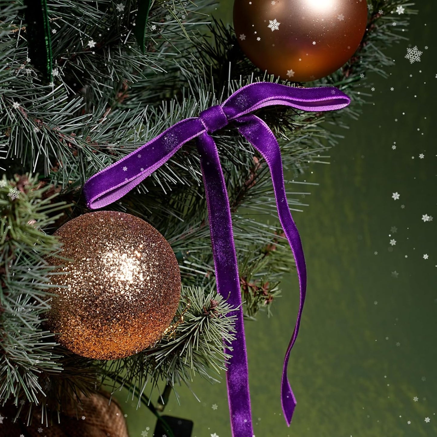 LaRibbons Thin Velvet Ribbon 3/8 Inch x 25 Yards, Purple Velvet Ribbon for Christmas Tree, Gift Wrapping, Wreath Bow, Outdoor Decoration - Crafty Corner