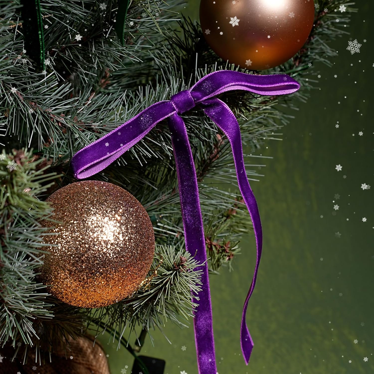 LaRibbons Thin Velvet Ribbon 3/8 Inch x 25 Yards, Purple Velvet Ribbon for Christmas Tree, Gift Wrapping, Wreath Bow, Outdoor Decoration - Crafty Corner