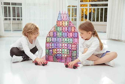 120PCS Premium Magnetic Tiles Set | STEM-Authenticated Magnetic Building Blocks | Educational Construction Toy for Kids Ages 3–8 (Boys & Girls)